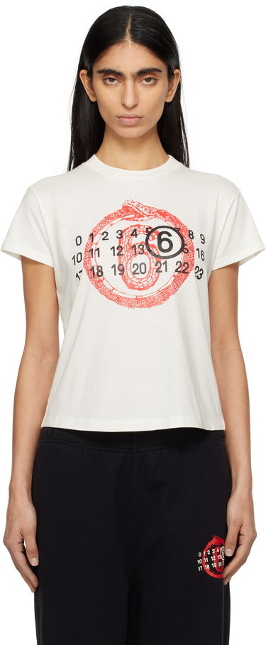 Съкратен топ Maison Margiela MM6 Maison Margiela Lunar New Year Capsule T-Shirt Бяло | S62GD0196 S24312, 0