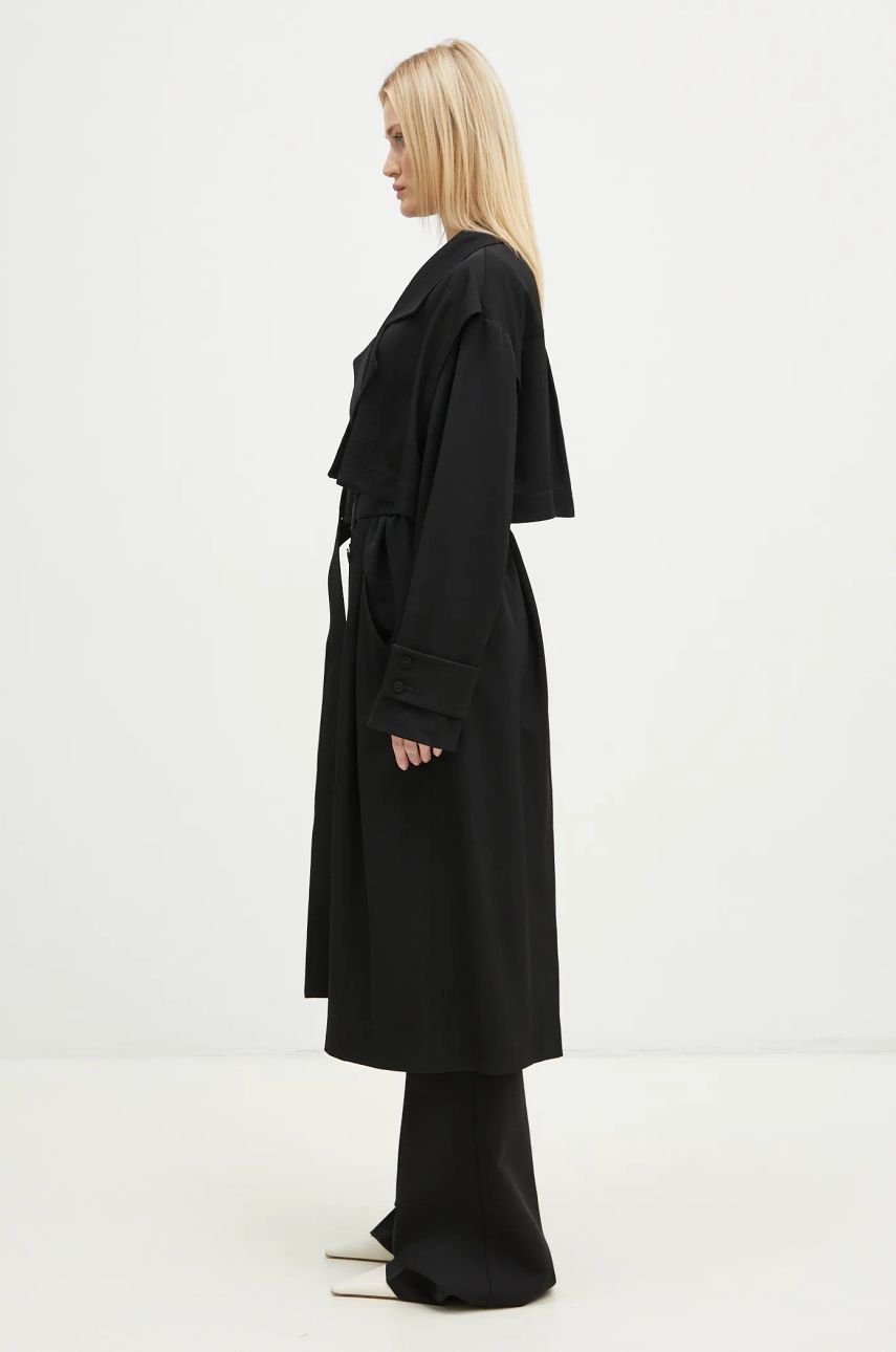 Тренчкот JW Anderson JW Anderson Oversize Trench Coat Черно | CO0310.PG0011.999, 1