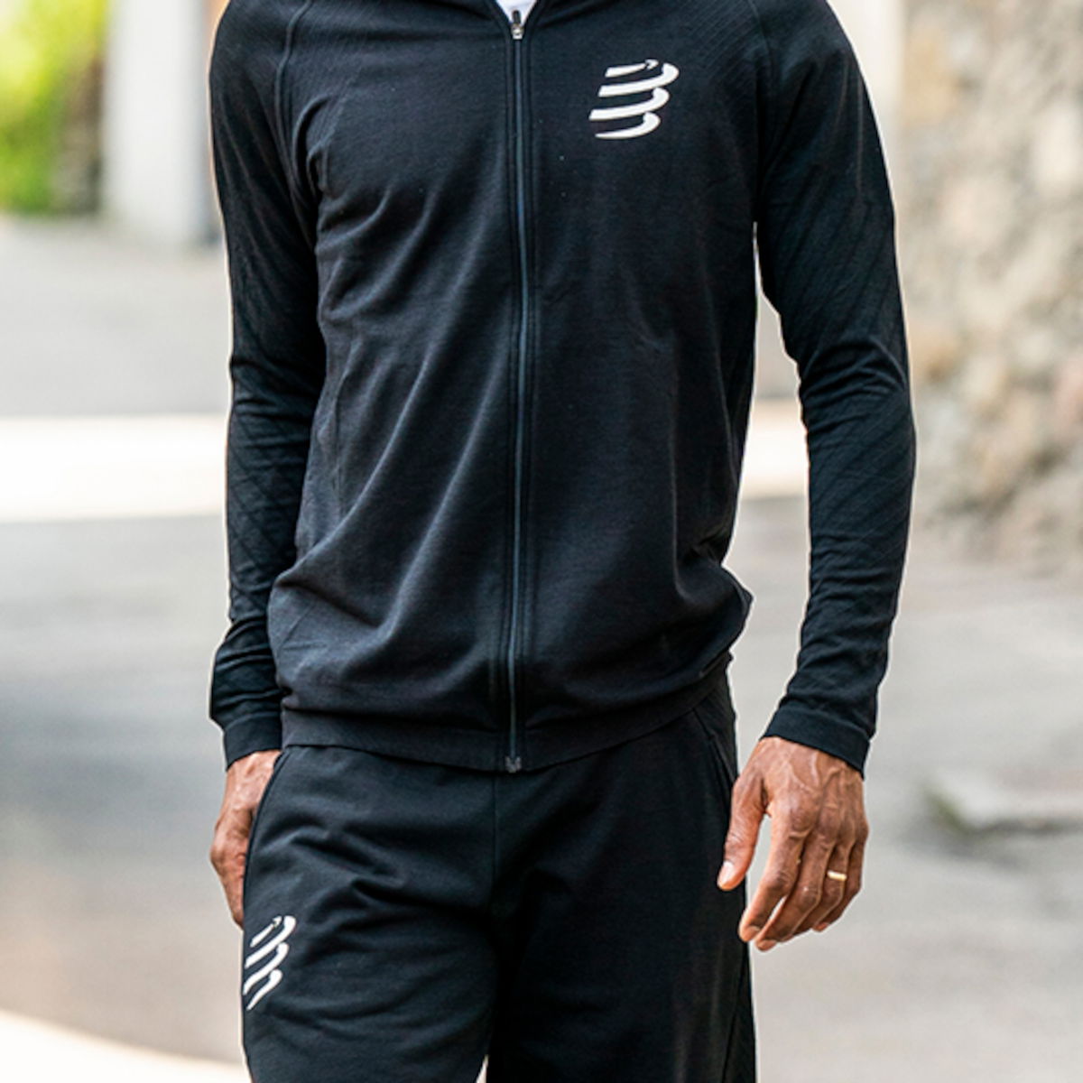 Суитчър Compressport Seamless Zip Sweatshirt Черно | aswu2199014, 1