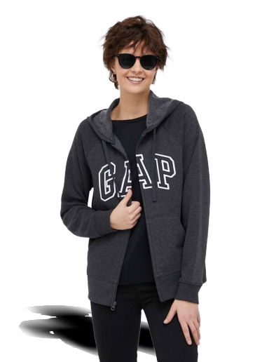 Суитчър GAP Full-Zip Hoodie Черно | 463503.21CHARCOAL