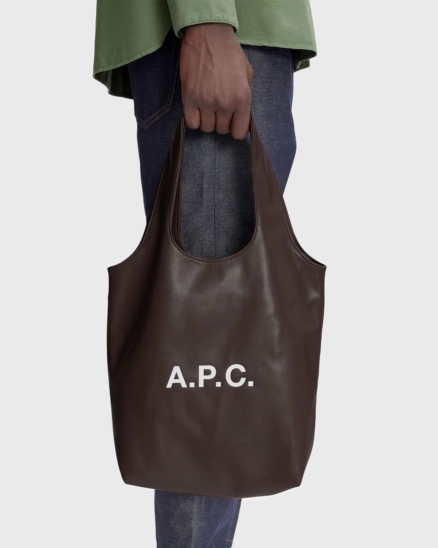 Голяма пазарска чанта A.P.C. A.P.C. Ninon Small Tote Bag Кафяво | PUAAT-M61861-CAE, 1