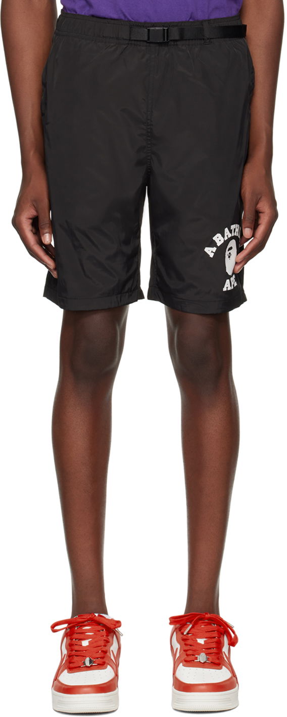 Къси панталони BAPE BAPE Black College Beach Shorts Черно | 001SPK301005M