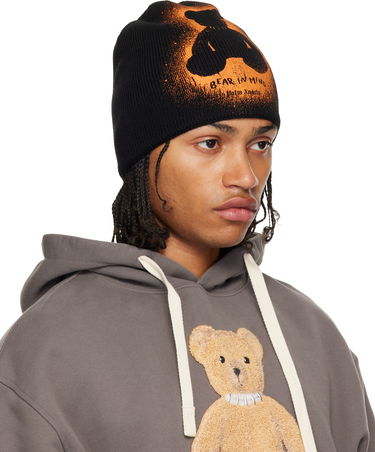 Шапка Palm Angels Spray Bear Beanie Черно | PMLC036F25KNI0021066, 1