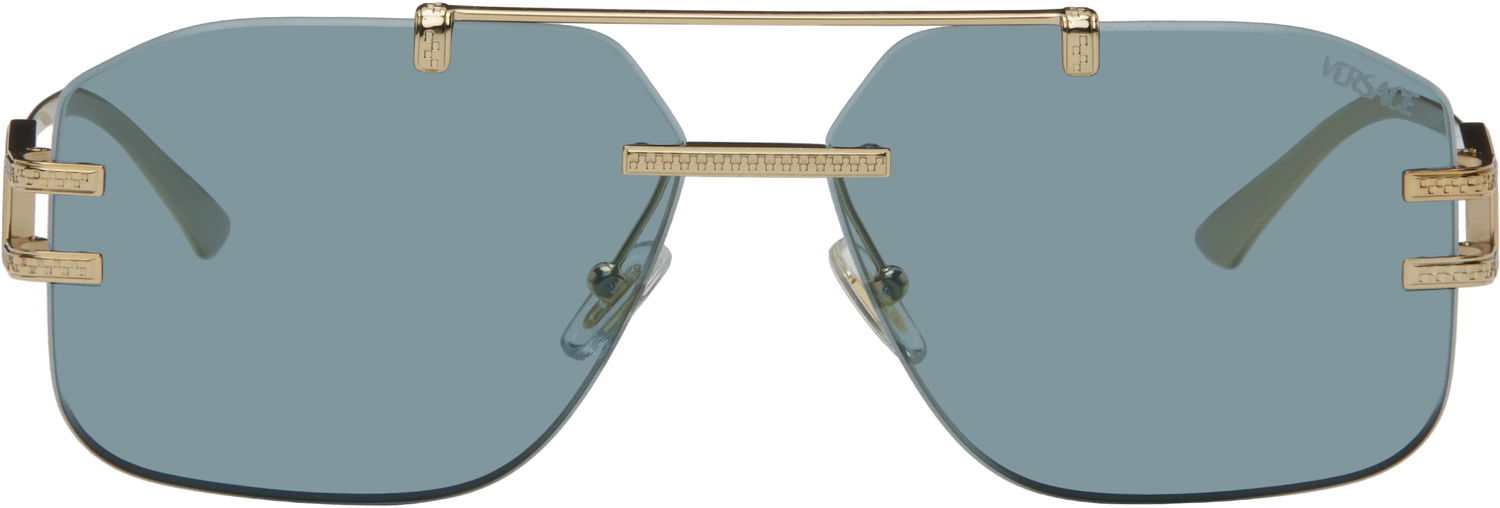 Слънчеви очила Versace Versace Damier Plaque Sunglasses Металик | 0VE2275 10028060 8056262247853, 0