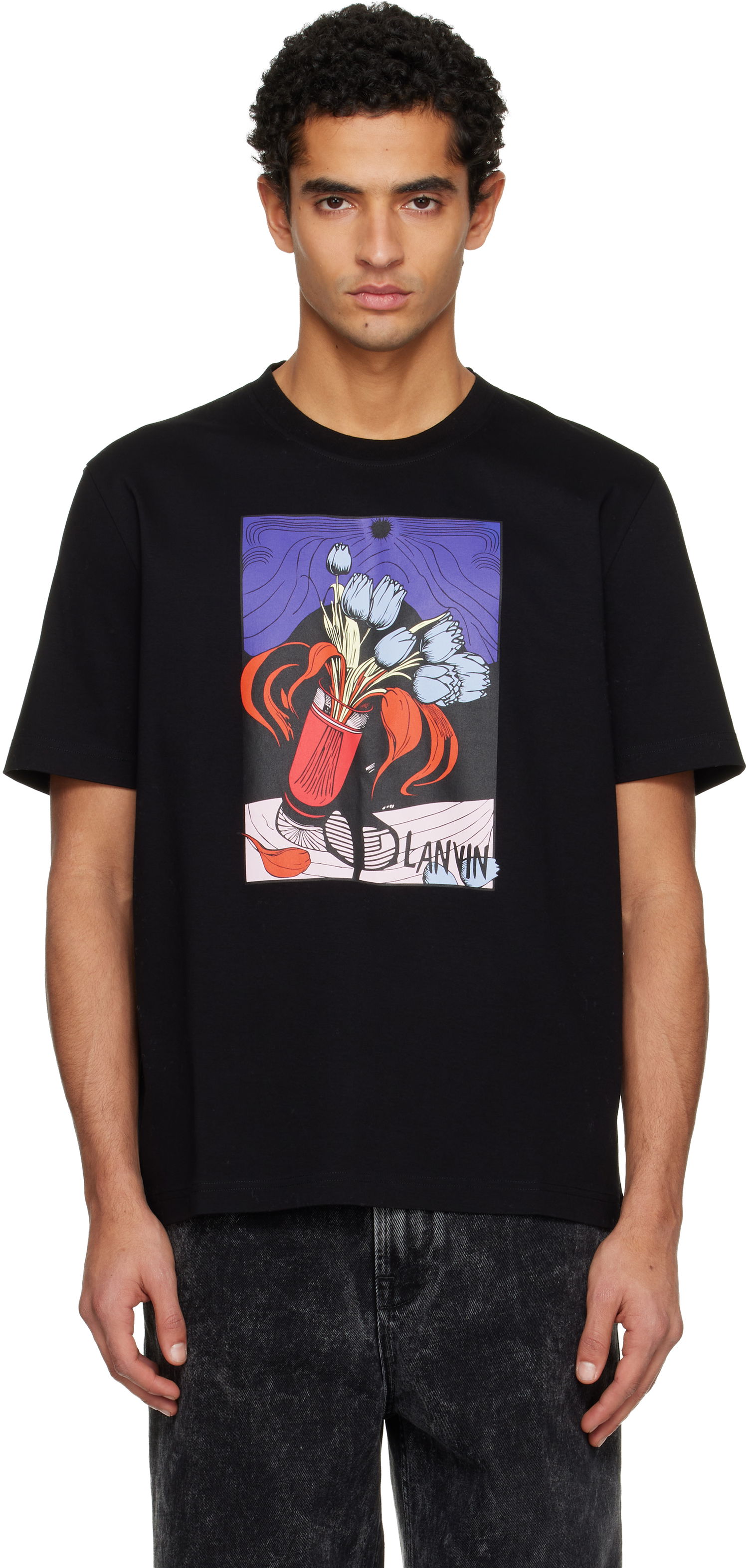 Тениска LANVIN Vase Print T-shirt Черно | RM-TS0115-J291-E25, 0