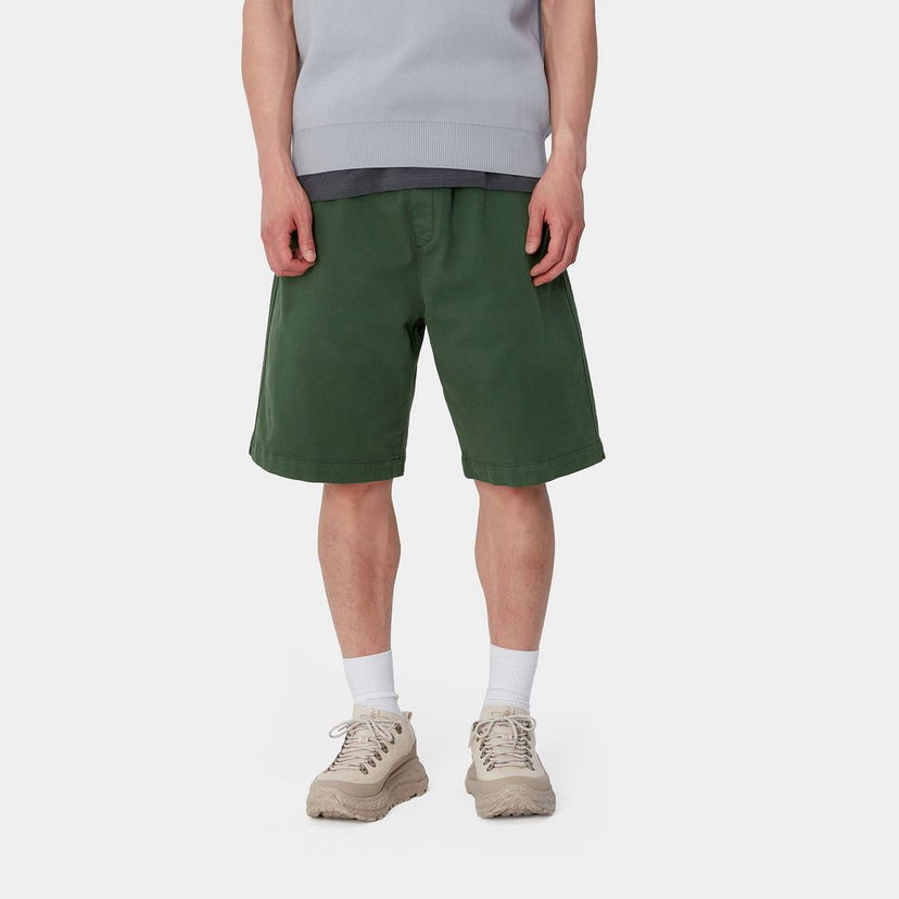 Къси панталони Carhartt WIP Garment Dyed Relaxed Fit Shorts Зелено | I033587_9