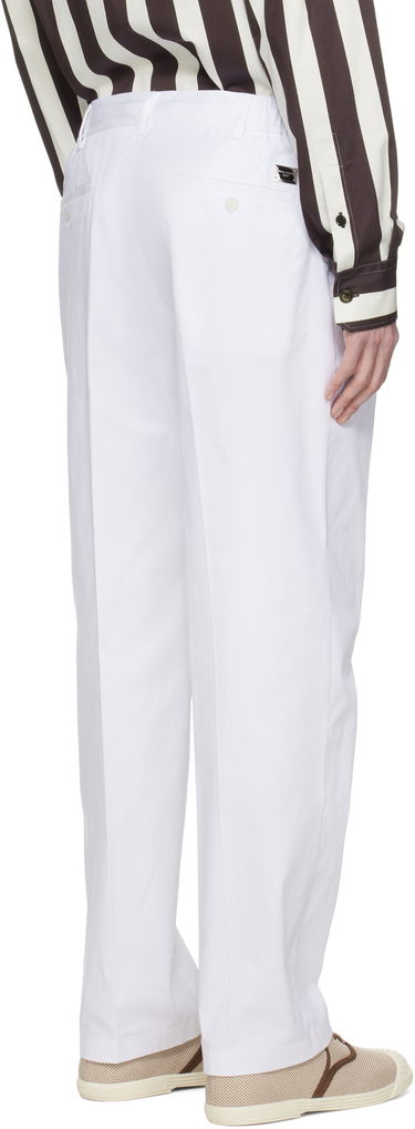 Панталони Dolce & Gabbana Dolce&Gabbana Gabardine Trousers Бяло | GP0K7TFUFNV, 2