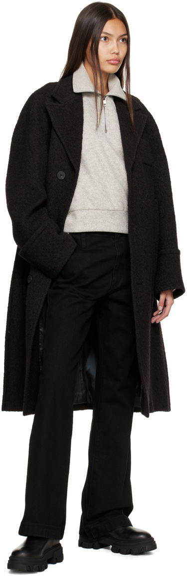 Палта WOOYOUNGMI WOOYOUNGMI Single Breasted Coat Черно | W223HC06, 3