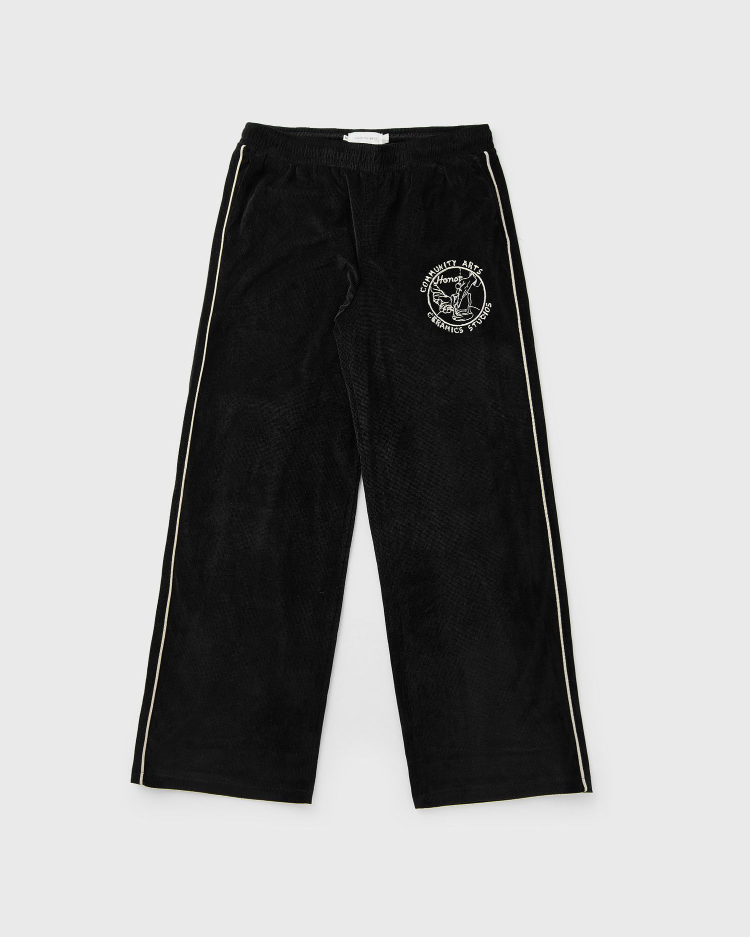 Спортни панталони Honor The Gift Honor Ceramics Studios Piping Velour Track Pant Черно | HTG250310-BLK, 0