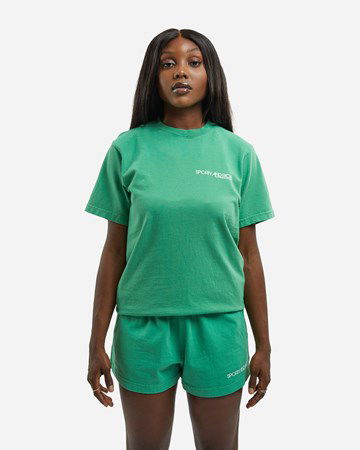 Тениска Sporty & Rich Disco T-Shirt Зелено | TS474KE, 1