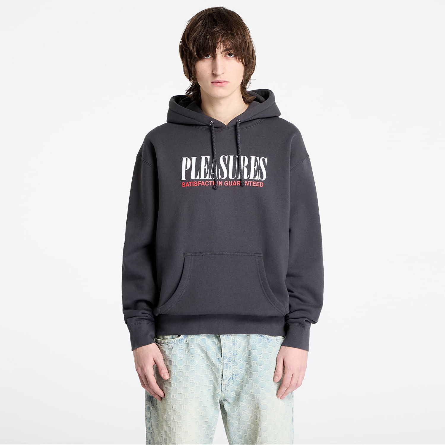 Суитчър Pleasures PLEASURES Satisfaction Hoodie Сиво | P25SP072 ASPHALT, 0