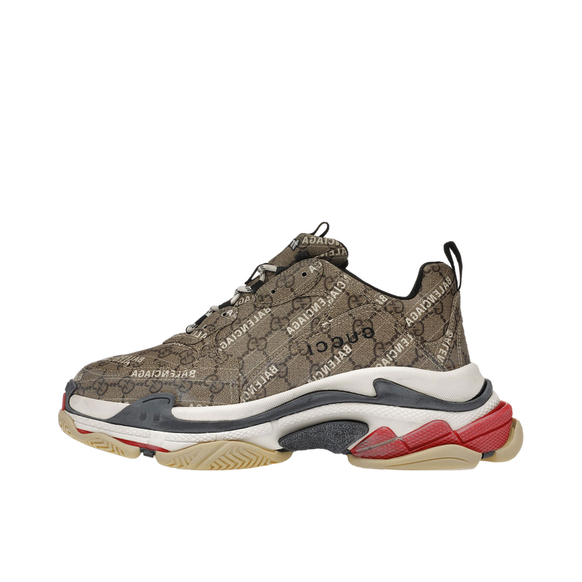 Кецове и обувки Gucci Balenciaga x The Hacker Project Triple S "Beige" Сиво | 681066ULZ10 9795