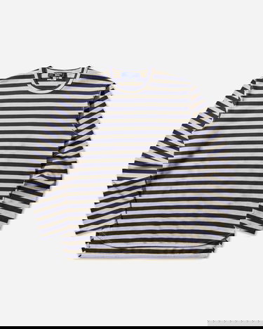 Тениска Junya Watanabe Striped Longsleeve T-Shirt Тъмно синьо | WP-T004-W25 1, 1