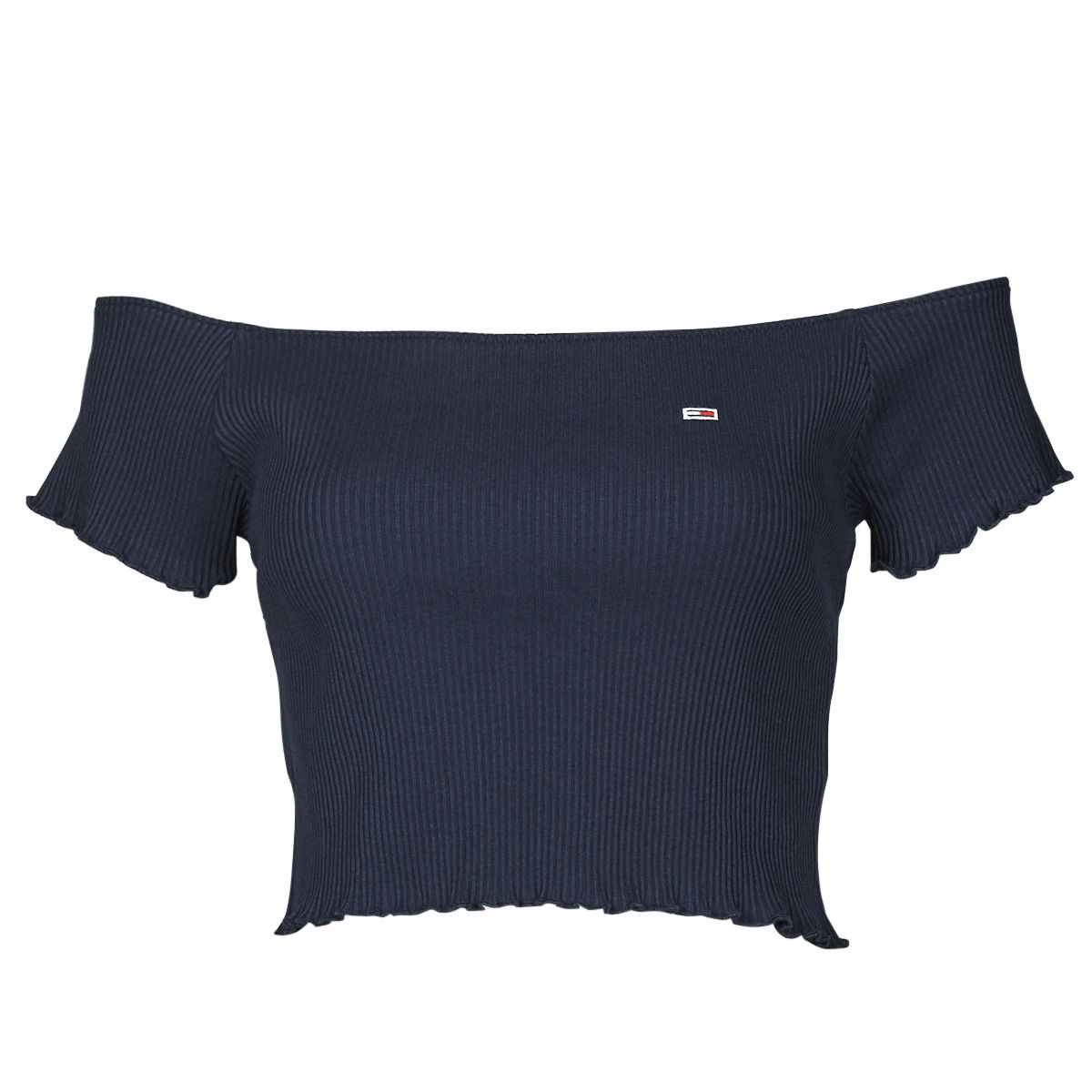 Съкратен топ Tommy Hilfiger CROP RIB OFF SHOULDER TOP Тъмно синьо | DW0DW12599C87, 0