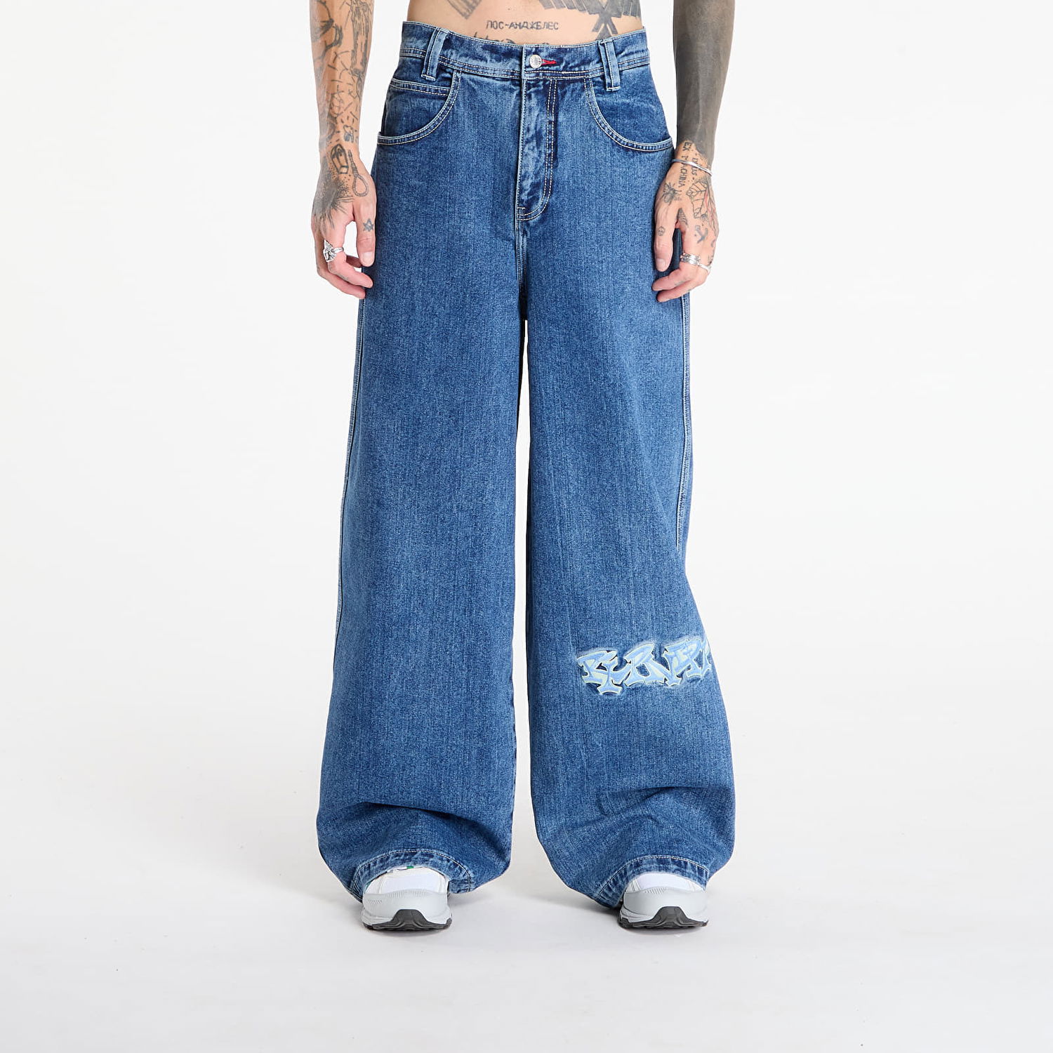 Дънки RIPNDIP RIPNDIP Ace Ultra Wide Leg Pants Синьо | RNDFALL25110, 0