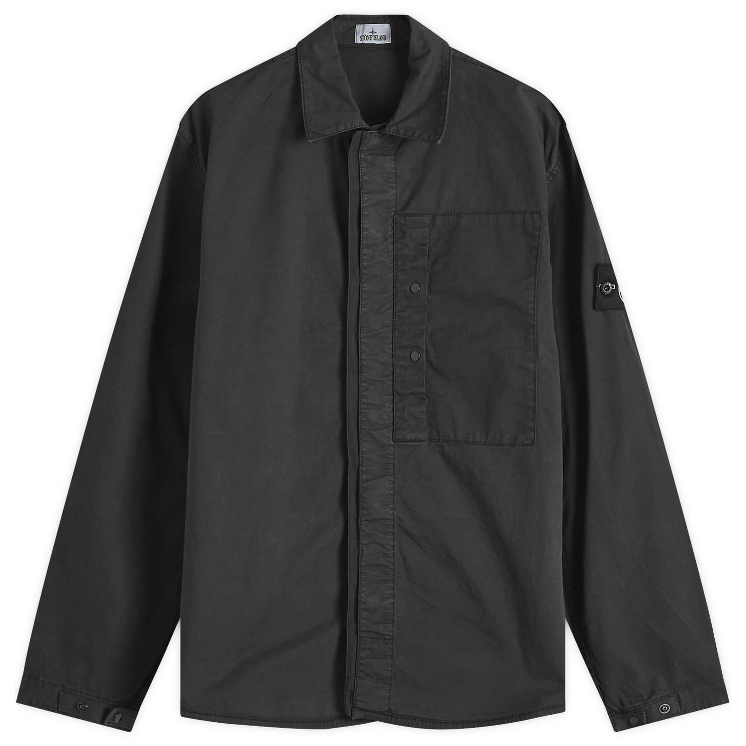 Риза Stone Island Stone Island Supima Cotton Twill Stretch-TC Shirt Jacket Черно | K1S151200033-V0029, 1