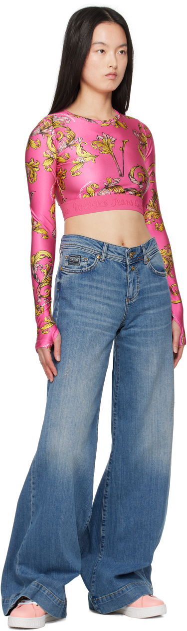 Кецове и обувки Versace Versace Jeans Couture Baroque Buckle Court 88 Розово | E78VA3SK9_EZPB08, 4