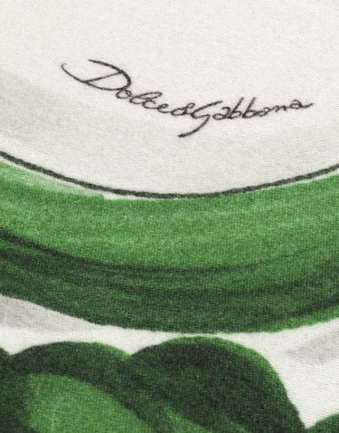 Домашен декор Dolce & Gabbana Dolce & Gabbana Silk And Wool Floral Scroll Blanket Зелено | TCE012TCAB6UV013, 2