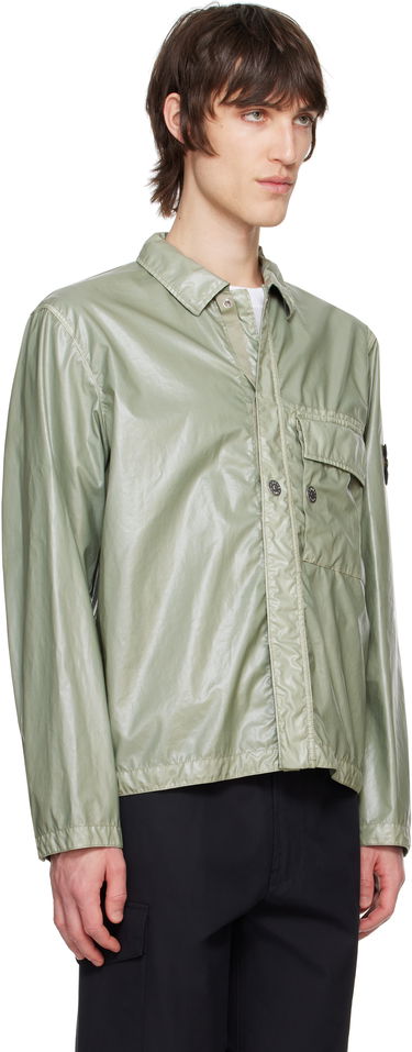 Риза Stone Island Stone Island Mussola Gommata-TC Overshirt Зелено | K1S15 1200001 S0022, 1