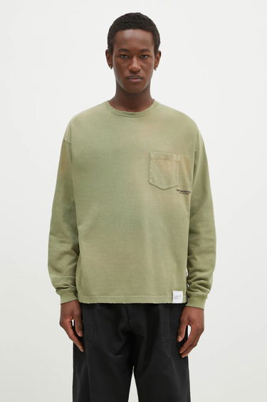 Тениска Neighborhood NEIGHBORHOOD Long Sleeve T-Shirt Зелено | 242FPNH.CSM15, 0