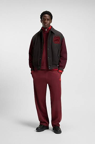 Яке бомбър BOSS HUGO x RB regular-fit varsity-style jacket with bull graphics Многоцветен | 50549448, 1