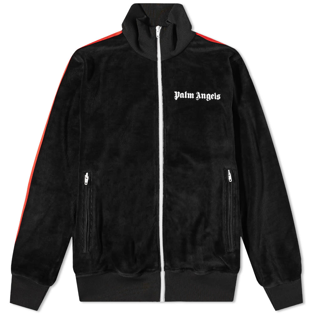 Яке бомбър Palm Angels Palm Angels Chenille Track Jacket Черно | PMBD001F21FAB0081001, 0
