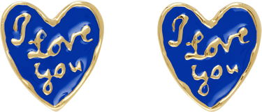 Обеци Chopova Lowena Chopova Lowena Lovers Heart Earrings Синьо | 6574, 0