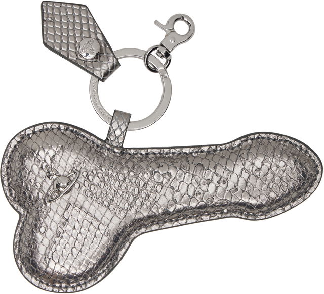 Snake Embossed 'Penis' Keychain