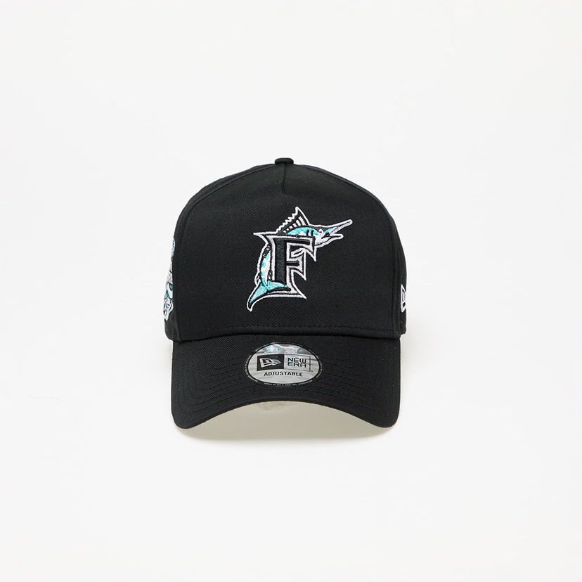 Шапка с козирка New Era Miami Marlins World Series Patch 9FORTY E-Frame Adjustable Cap Черно | 60422515