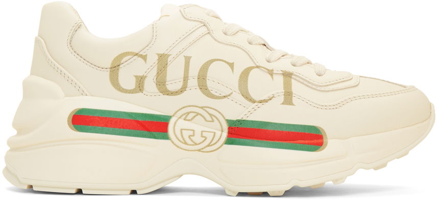 Кецове и обувки Gucci Vintage Logo Rhyton Sneakers 'Off-White' Бежово | 528892 DRW00, 0