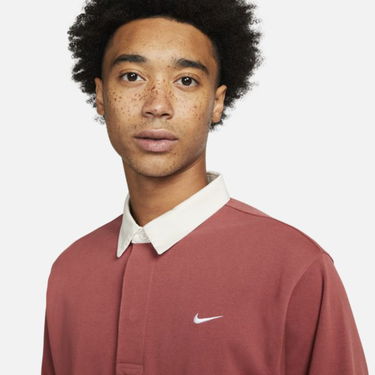 Поло тениска Nike Solo Swoosh Rugby Top Червено | DQ5221-691, 3