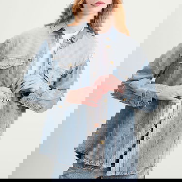 Риза BBC IceCream ICECREAM Appliqué Running Dog Denim Shirt, Size Large Синьо | ICWW25304-LBL, 5