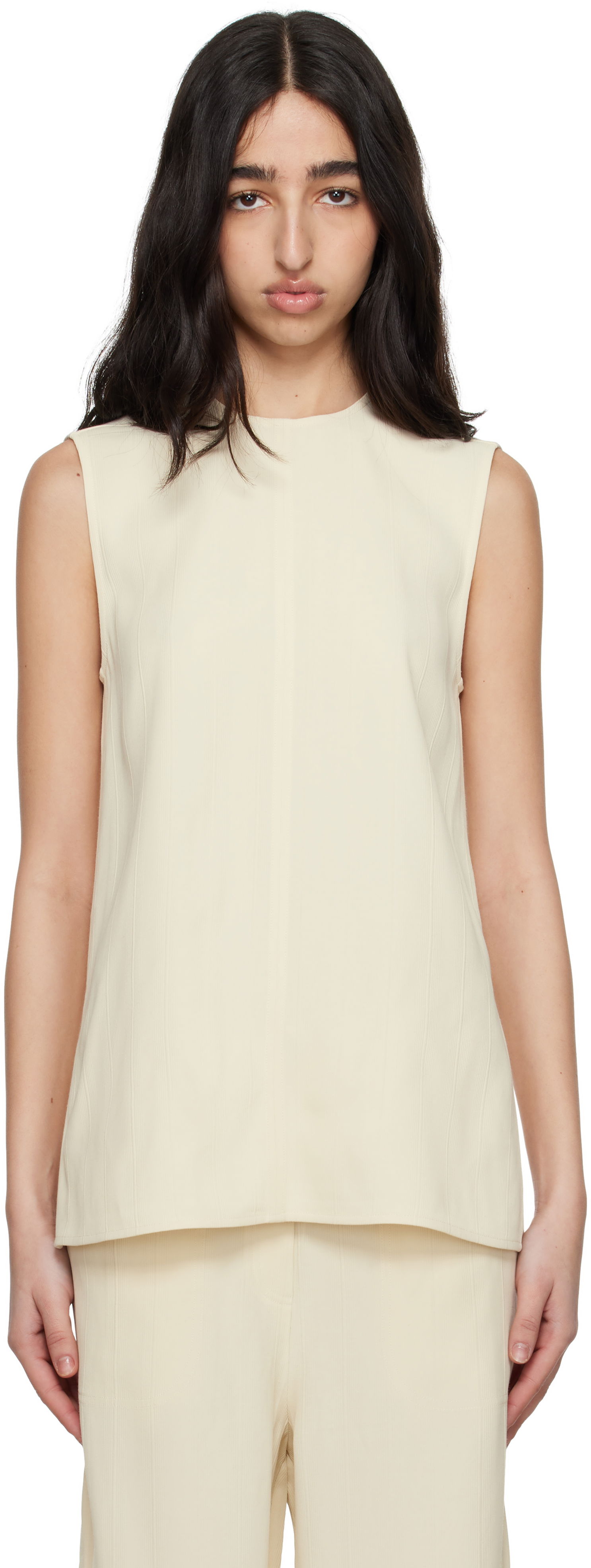 Потник TOTEME TOTEME Women's Sleeveless Knit Top Бежово | 252-WRT0508-FB0192, 0