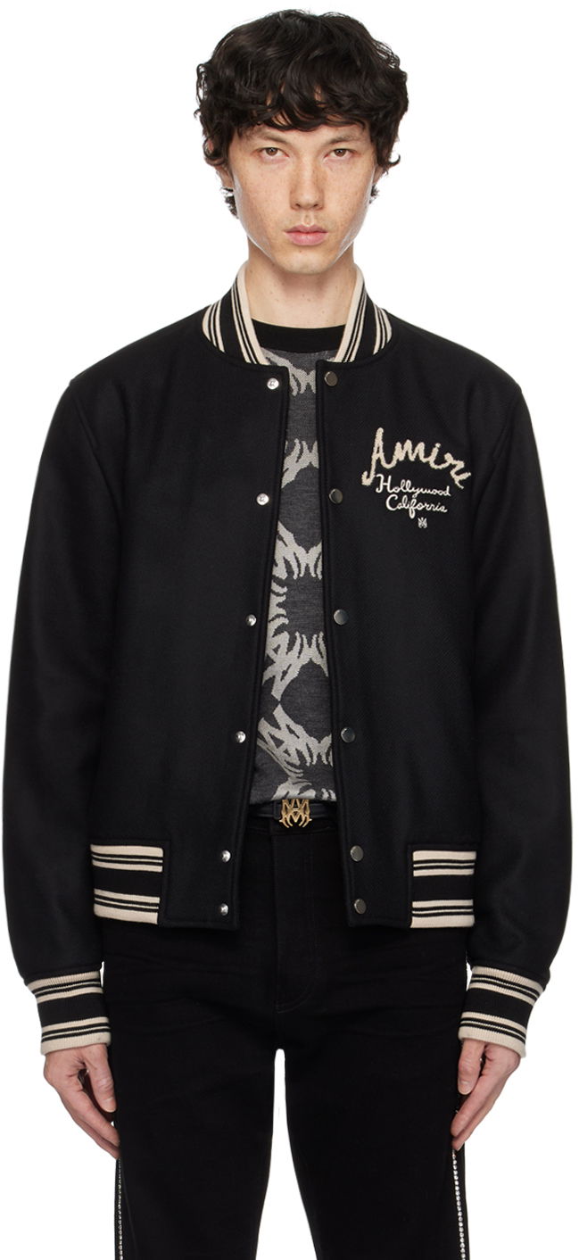 Яке бомбър AMIRI AMIRI Hollywood Bomber Jacket Черно | AMOUVY1010, 0