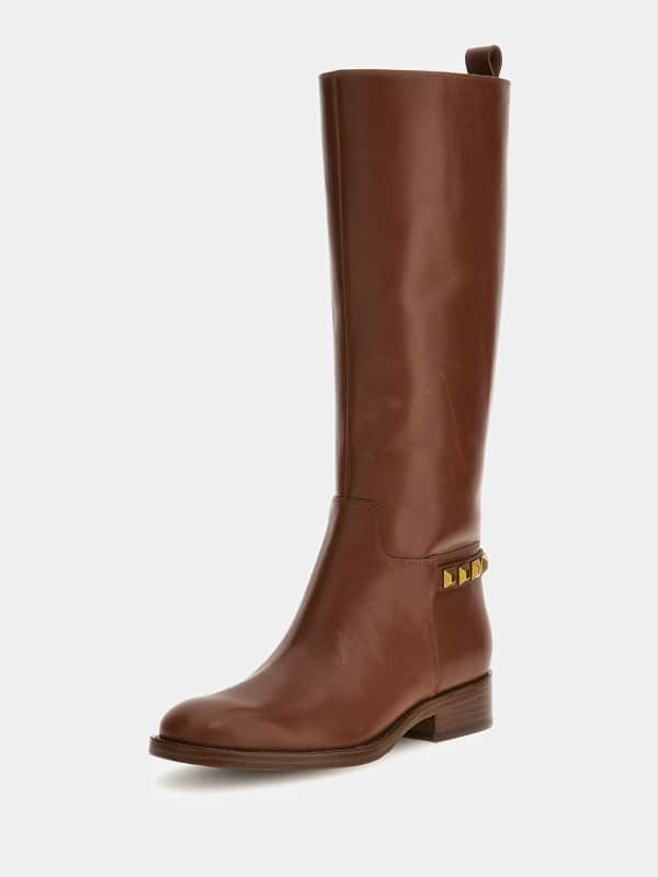 Облекло GUESS Bossy Genuine Leather Boots Кафяво | FL8BYOLEA11, 0