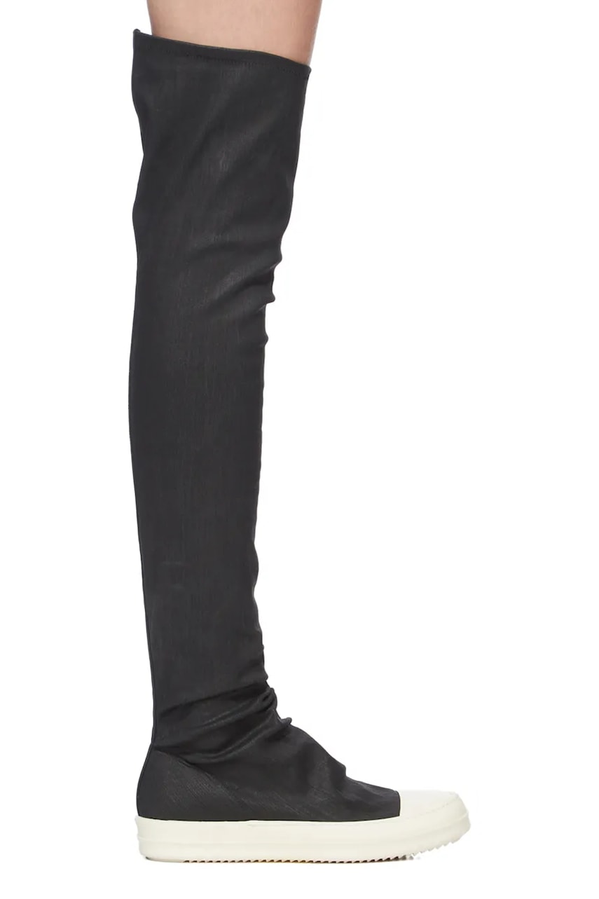 Кецове и обувки Rick Owens Rick Owens DRKSHDW High Sock Flat Heel Boots Черно | DS02E7812.SBW, 0