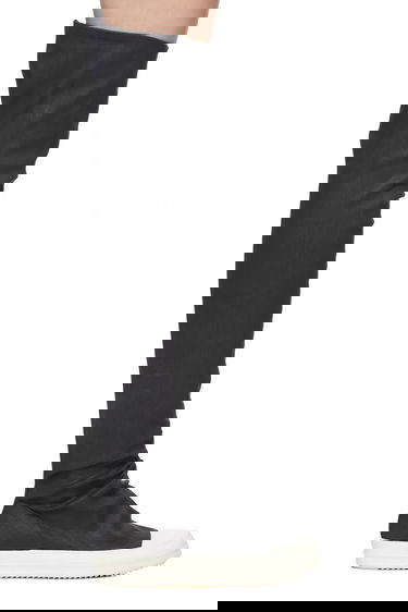 Кецове и обувки Rick Owens Rick Owens DRKSHDW High Sock Flat Heel Boots Черно | DS02E7812.SBW, 0