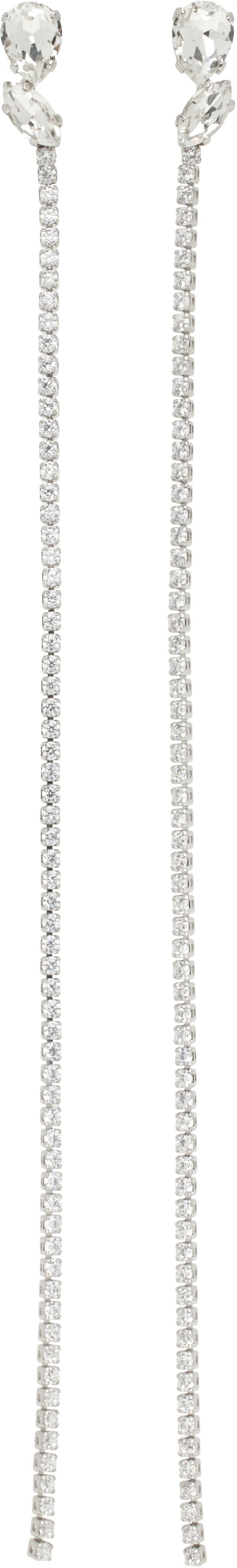 Обеци Jil Sander Jil Sander Crystal Chain Drop Earrings Металик | J12VG0297_P5050, 0