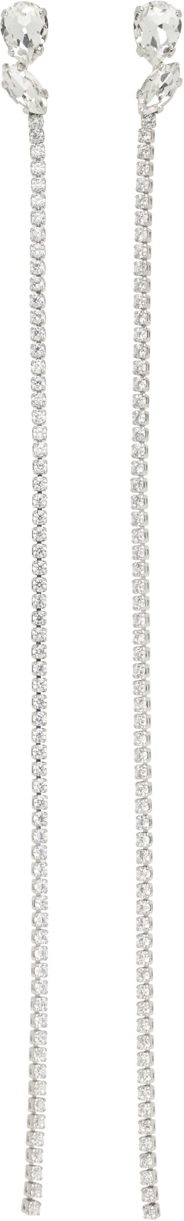 Обеци Jil Sander Jil Sander Crystal Chain Drop Earrings Металик | J12VG0297_P5050, 0
