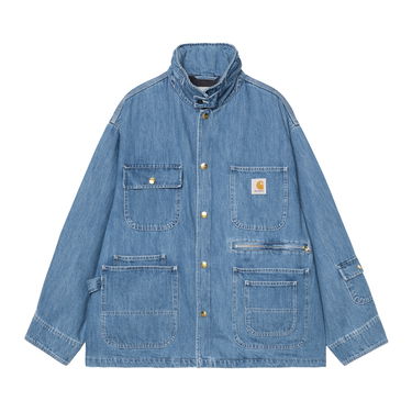 Яке Carhartt WIP Stone Washed Denim Chore Coat Синьо | A242054_6, 0