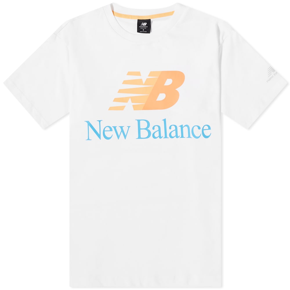 Тениска New Balance Essentials Celebrate Split Logo Tee Бяло | MT21529-WT, 0