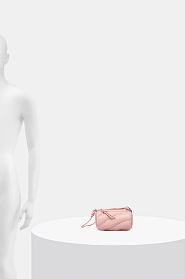 Дамска чанта Fiorucci Micro Mella Leather Barrel Bag Розово | U01FMASL005LE04PN02, 5