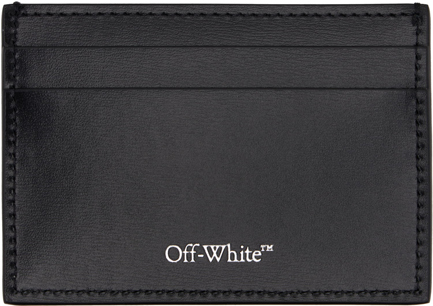 Портфейл Off-White Off-White Jitney Quote Leather Card Holder Черно | OWND027C99LEA0021001, 1