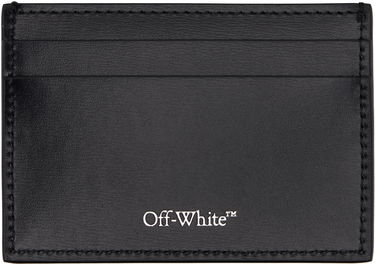 Портфейл Off-White Off-White Jitney Quote Leather Card Holder Черно | OWND027C99LEA0021001, 1