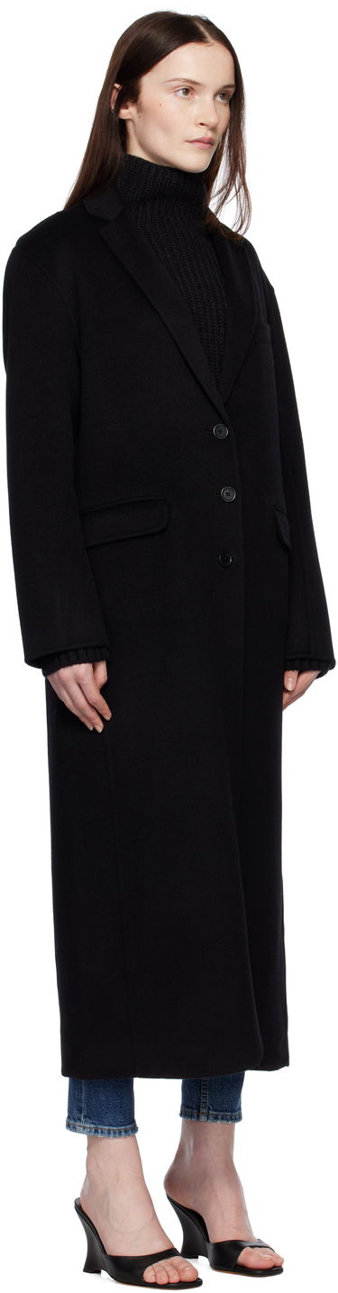 Палта Anine Bing Long Wool-Blend Overcoat Черно | A-01-4163-000, 1
