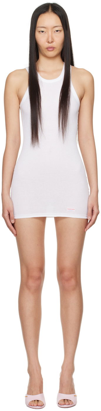 Pокля Alexander Wang Racer Tank Minidress Бяло | 8CC1246644