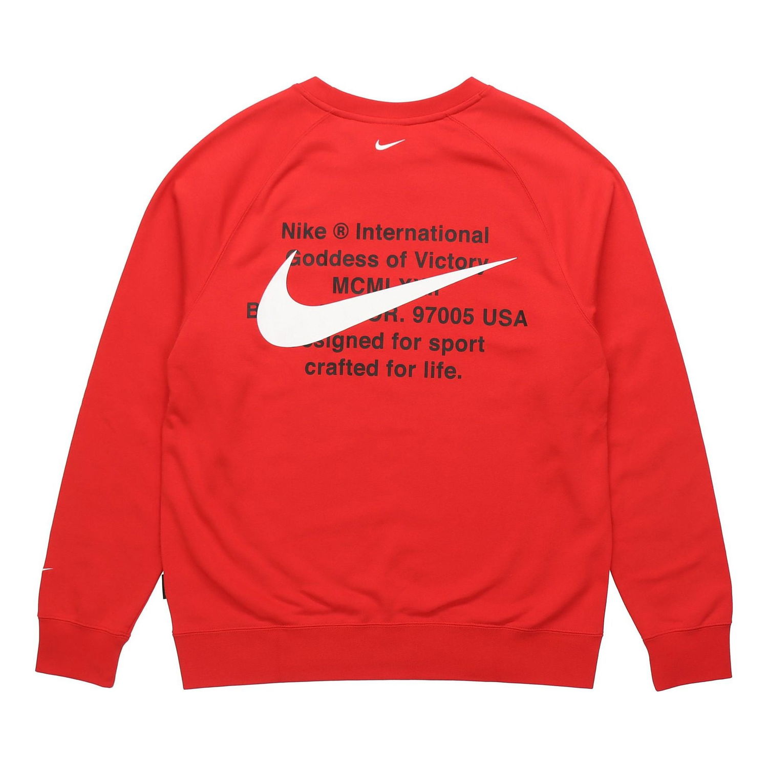 Пуловер Nike Sportswear Swoosh Crewneck Sweatshirt Червено | CJ4872-657, 0