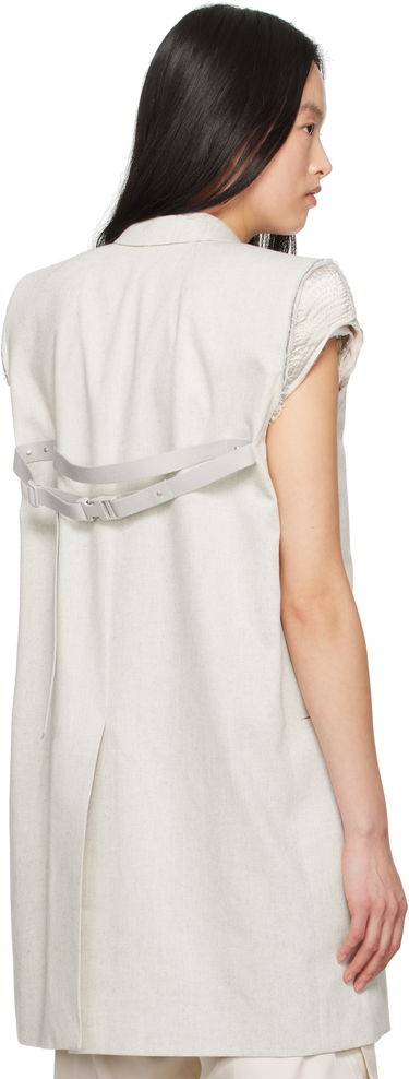 Жилетка Rick Owens Rick Owens Hollywood Dirt Tailored Sleeveless Denim Blazer Бежово | RP01E7768 DRD, 2