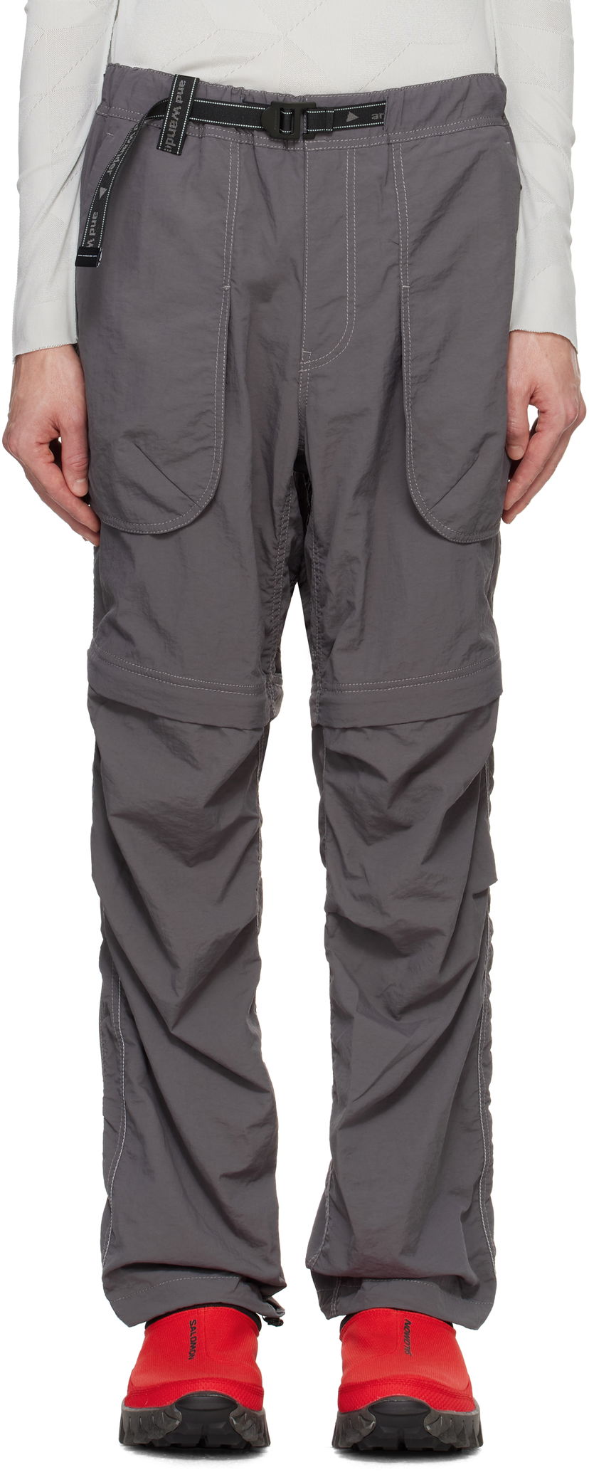 Карго панталони and wander Taffeta 2Way Cargo Pants Сиво | 5744252130