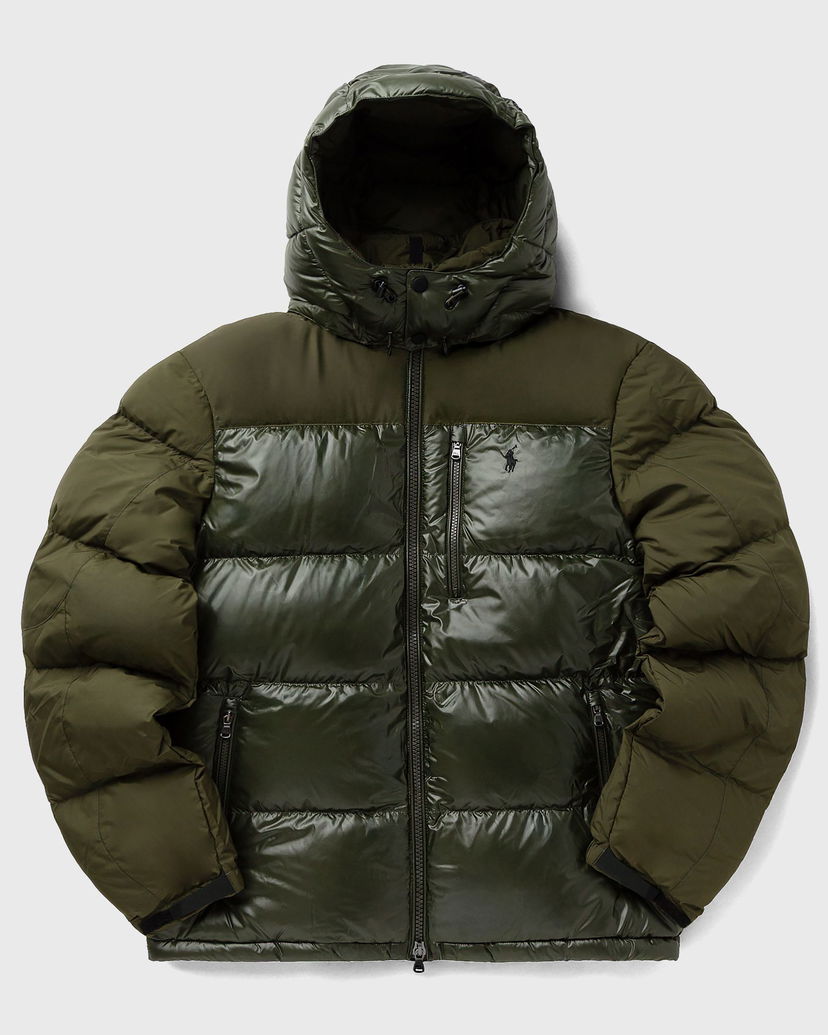 Пухо яке Polo by Ralph Lauren Two-Tone Hooded Puffer Bomber Зелено | 710967786003